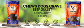 Beef Gullet Strips, Jerky and Beef Chip Chews for dogs by Raw Dog